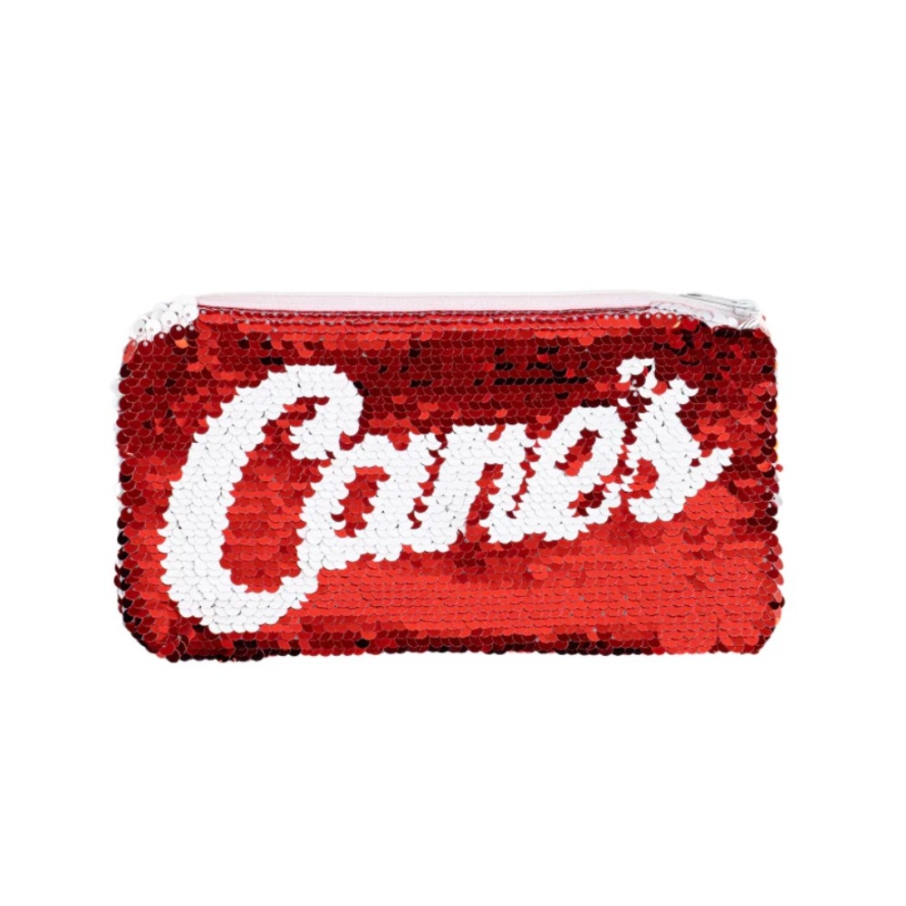NIP RAISING CANES Chicken Fingers Cane's Sequin Pencil Pouch